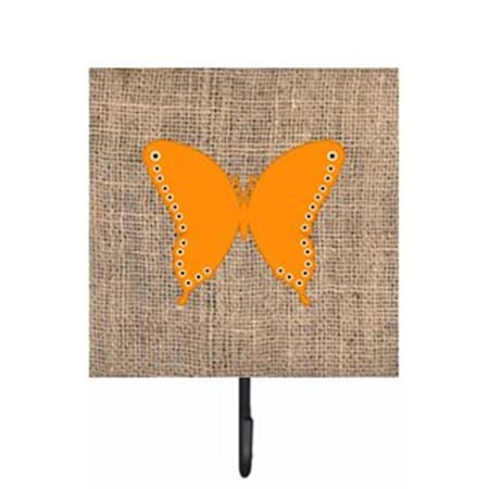 Carolines Treasures Butterfly Burlap and Orange Leash Or Key Holder BB1036-BL-OR-SH4